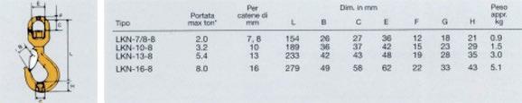 sicurezza tipo BKL Gancio girevole di