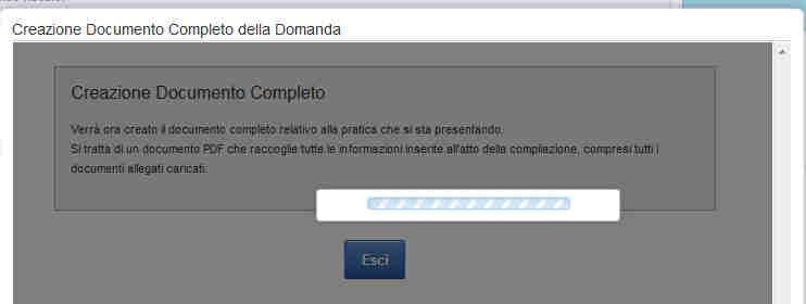 PREDISPOSIZIONE DEL DOCUMENTO COMPLETO Una volta caricati tutti i documenti e cancellati i file opzionali (X), si passa alla fase di Creazione del Documento Completo: Il file creato si leggerà come