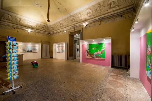 LA MOSTRA Il percorso espositivo partiva dal cuore di villa Sottocasa, il Salone d Onore, dove erano ospitate le opere di tre artisti.