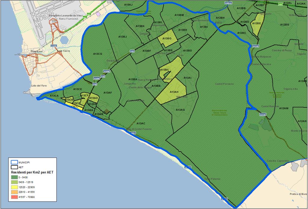 Anagrafica del Municipio X Distribuzione della densità