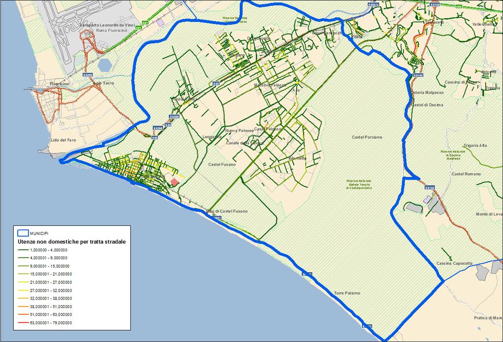 Domanda di Servizio Municipio X Distribuzione delle utenze non domestiche