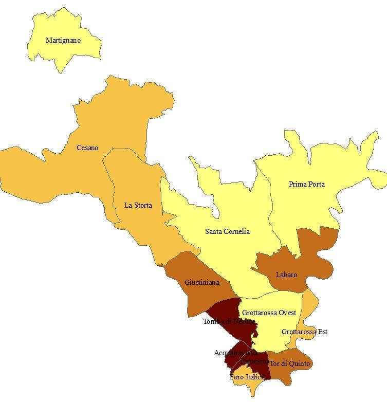 CARATTERI ESSENZIALI DEL XV MUNICIPIO POPOLAZIONE Abitanti 158.