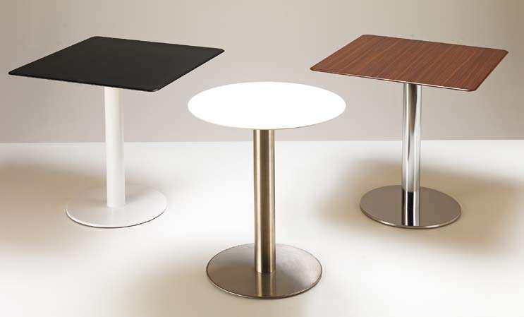 Colonna inox da ø80 mm. Table frame with inox sheet cover ø440 mm. Inox column ø80 mm. L 44 P 44 H 7,5 art.690 art.