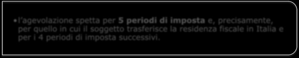 Decadenza il beneficiario decade dall agevolazione se trasferisce la propria residenza fuori dall Italia prima che siano decorsi 2