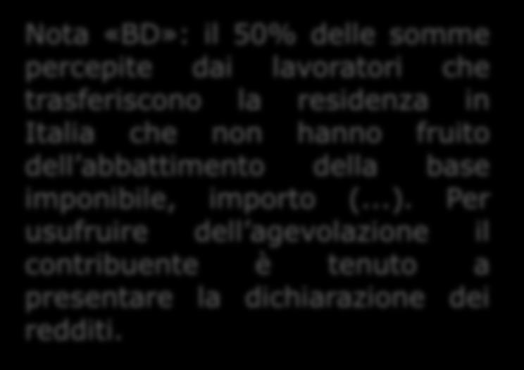 contribuente può fruirne, in presenza dei requisiti previsti dalla legge, direttamente nella dichiarazione dei redditi.