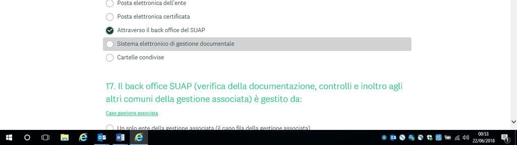 organizzazione SUAP gestione singola LA DOCUMENTAZIONE RICEVUTA