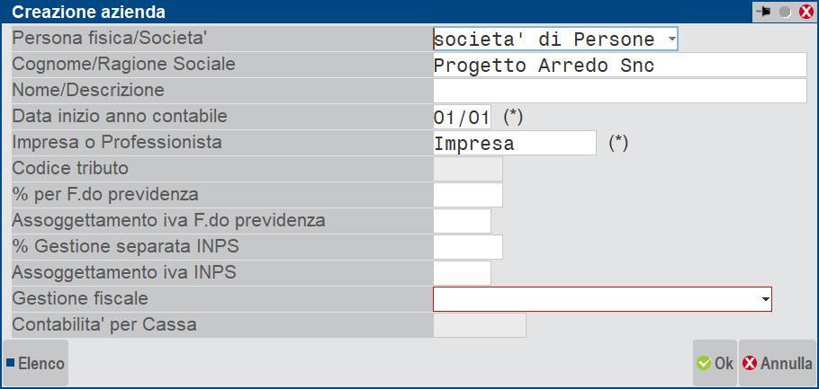 MODALITA DI CREAZIONE AUTOMATICA Confermando con Invio la modalità I,