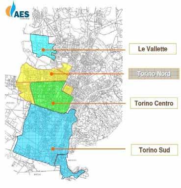Il teleriscaldamento metropolitano: Torino Distribuzione della Volumetria attualmente teleriscaldata Tabella impianti di produzione termica MW e MW t Moncalieri 2GT RPW 395-340 0-260 Moncalieri 3GT