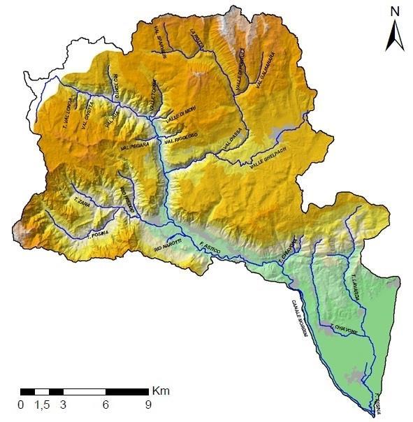 INQUADRAMENTO TERRITORIALE Superficie totale: 740