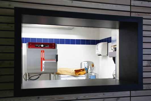 Il giunto di supporto della porta è asportabile per agevolare la pulizia. L omogeneità della temperatura all interno del forno evita la fuoriuscita e la ri-cottura degli alimenti.