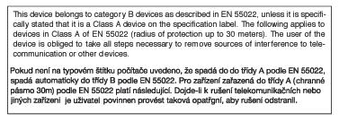 6. Informazioni legali d'interférences dans le cadre d'une installation particulière.