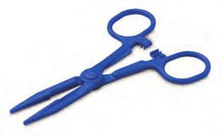 Strumenti singoli sterili Pinze Pinza Kocher 14 cm Poliammide rinforzato con fibra di vetro, blu Per trattenere tamponi e garze durante il trattamento (trattamento delle ferite, trattamento della