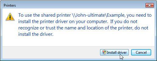 Se viene richiesto di installare i driver fare clic su Installa driver. Se appare Controllo dell'account Utente, fare clic su Continua.