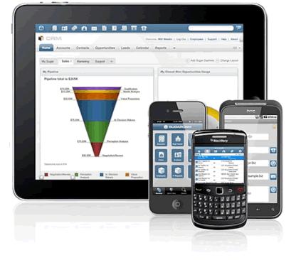CRM Mobile Con l iphone o l ipad, con lo smartphone o il tablet Android, con il BlackBerry, la tua Azienda è sempre con te!