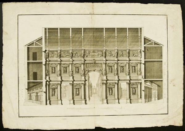 Prospetto architettonico del Teatro Olimpico di Vicenza Palladio Andrea; Rossi Davide Link risorsa: http://www.