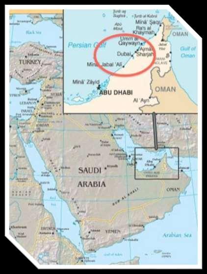 Della Federazione degli Emirati Arabi, Dubai è il secondo emirato per estensione dopo Abu Dhabi: 4.000 km quadrati circa collocati tra costa e deserto arabico.