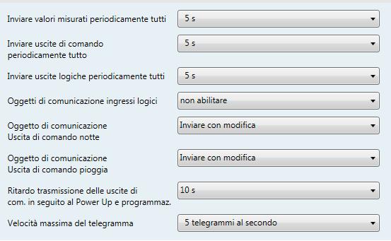 Parametri ETS di riferimento Comportamento in caso di mancanza dell'alimentazione ed al suo ripristino.