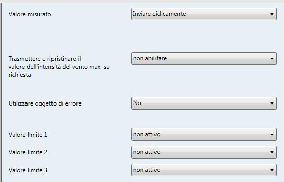 inferiore = OFF] Non inviare Inviare con modifica Inviare invertito con modifica Inviare con modifica e ciclicamente Inviare invertito con modifica e ciclicamente [Non inviare] impostato da "Oggetto