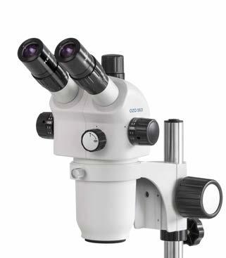 Stereomicroscopio zoom KERN OZO-5 Versione trinoculare OZO 552/55 OZO 551/553 Con illuminazione Senza illuminazione LAB LINE Lo stereomicroscopio zoom ad alto contrasto e flessibile per utilizzi