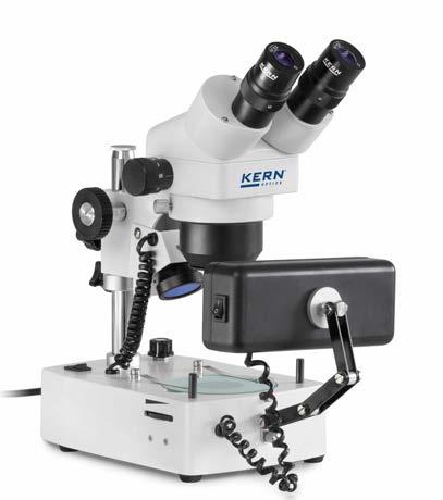Microscopio per gioielli KERN OZG- Vista posteriore OZG 97 Panoramica funzione di inclinazione OZG 93 OZG 97 * Panoramica funzione di inclinazione LAB LINE Lo specialista per gioiellieri e industria
