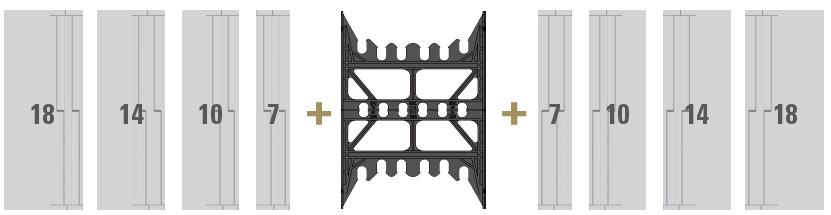 SISTEMA COSTRUTTIVO ICF REXCONCRETE Il sistema è caratterizzato da un completo programma di elementi modulari, tra i quali fondamentale importanza rivestono il jolly pannel ed il distanziatore.