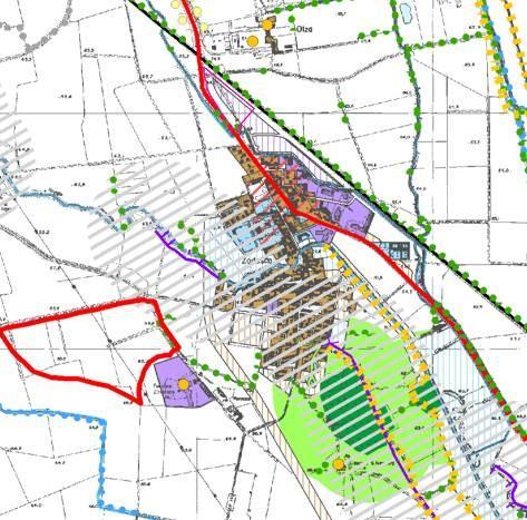 infrastrutturale di adduzione ai sistemi insediativi delle polarità principali (II livello), ad ovest.