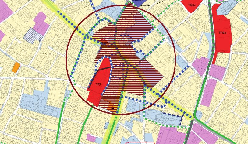 PROGETTO Ambito TR7 Superficie territoriale Slp realizzabile Superficie drenante minima Altezza massima Procedura di intervento LINEE GUIDA DEL PROGETTO = 21.800mq = 8.