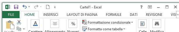 La barra di accesso rapido Excel dispone della barra di accesso rapido, che per impostazione predefinita, viene visualizzata sopra la barra multifunzione all'interno della barra del titolo