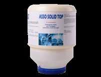 Imballo: Cartone da 4 capsule da 4,6 kg ASSO SOLID PLUS Detergente solido concentrato privo di fosfati e cloro per il lavaggio meccanico delle stoviglie.