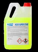 Dosi d impiego: 2,5-3 gr/lt secondo la durezza dell acqua Imballo: Cartone con 4 taniche da 6 kg ASSO SUPER STAR Detergente polivalente speciale per il lavaggio meccanico di bicchieri da