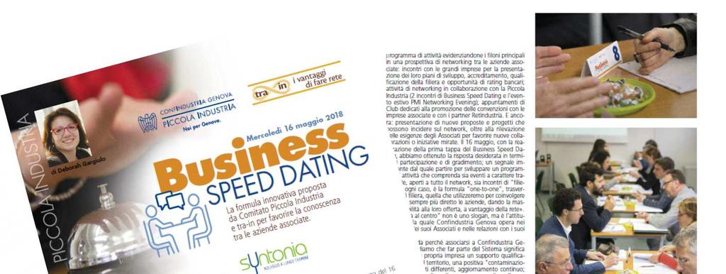 BusinessSpeed Dating la nuova proposta di filiera