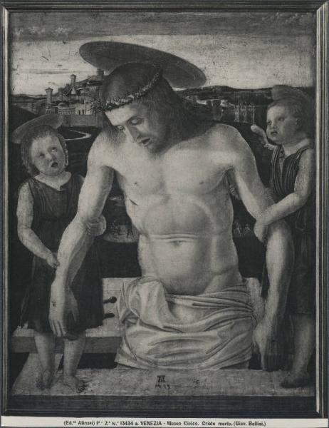 Dipinto - Cristo morto sorretto da due angeli - Giovanni Bellini - Venezia - Museo Correr Alinari, Fratelli (stabilimento) Link risorsa: http://www.