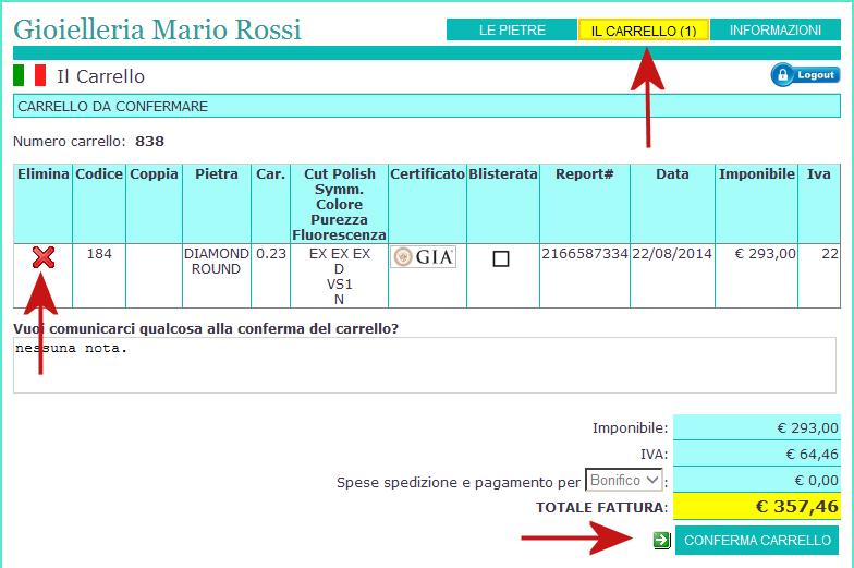 Premere il pulsante SOLO LE COPPIE qualora si desideri filtrare solo le Coppie del elenco.