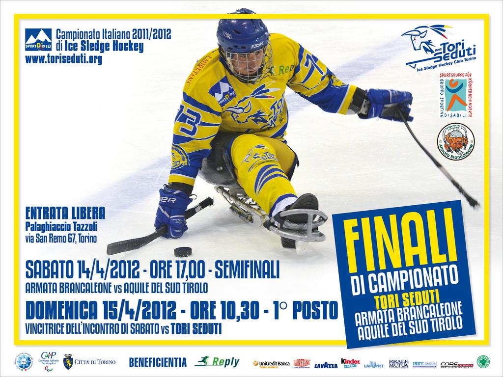 ICE SLEDGE HOCKEY SERIE A SERIE A2 UNDER 20 UNDER 18 SERIE C FEMMINILE Campionato Italiano Serie A2 2011/2012 Risultati Playoﬀ Finali - H.