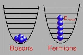 Fenomeni quantistici a temperature ultrabasse Una fondamentale evidenza sperimentale: bosoni e fermioni hanno un comportamento molto diverso a basse temperature!