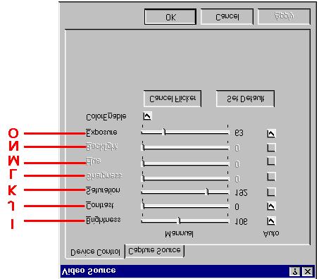 Figura 28: Modifica della regolazione della fotocamera Funzione J K L M N O Descrizione Regolazione della luminosità dell immagine.