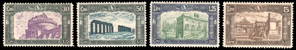 1 luglio 1930 MILIZIA, TERZA EMISSIONE Stampa: calcografia Fogli: 50 es. Filigrana: senza filigrana Dentellatura: 14 lineare Tiratura: 100.