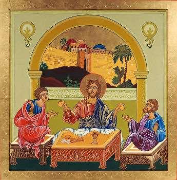I due discepoli riconoscono Gesù solo quando spezza il pane; poi non lo vedono più. Tornano, quindi, alla comunità e raccontano quello che hanno percepito.