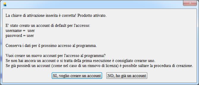 Si può accedere al programma con la username e password