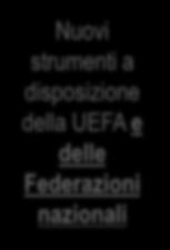 IL PERCORSO DELLA FIGC Parola chiave: Regole Il rispetto dei criteri UEFA è obbligatorio solo al fine della partecipazione alle coppe europee (UEFA Champions League e UEFA Europa League), per un