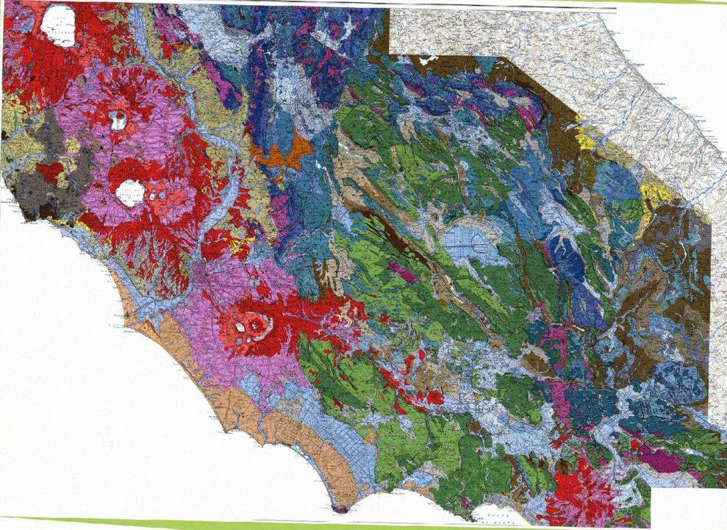 Carte Geologiche Carte Geologiche: Banca dati geologica vettoriale regionale (ARP Lazio), Carta delle Litofacies1:250.000, Fogli Geologici 1:100.