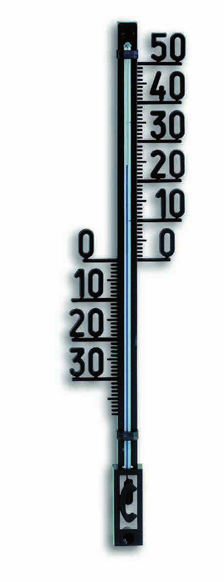 0191 Termometro da esterno in plastica nera.