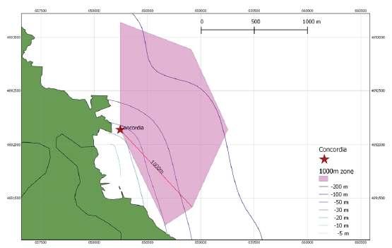 P1.3.4 MO8 P1 MIGLIORAMENTO CONTINUO 15/8/211 Pag. 17/26 ALLEGATO 5 UNDERWATER NOISE AND CETACEAN MONITORING Report di attività, 27 ottobre 2 novembre 212 1.