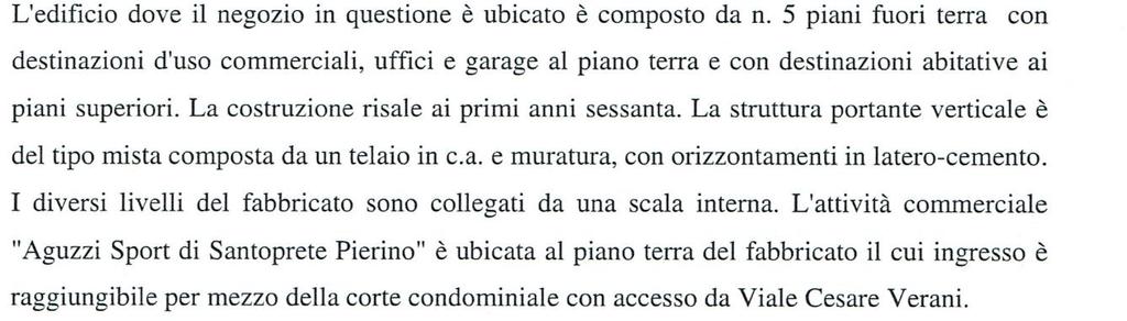 PARTICELLA SUB CATEGORIA CLASSE CONSISTENZA CENSUARIA ZONA 85 184 1 1 C1 9 55 INQUADRAMENTO GENERALE DELL