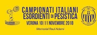 estratto Fvg FIPE - Federazione Italiana Pesistica CAMPIONATI ITALIANI ESORDIENTI DI PESISTICA Verona (VR) 10-11.