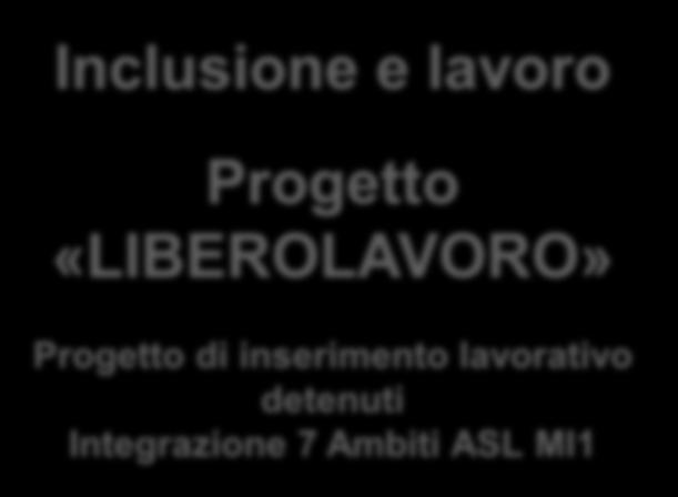 detenuti Integrazione 7 Ambiti ASL MI1 Inclusione e grave marginalità Progetto