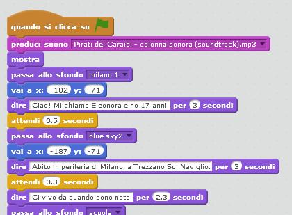 MI PRESENTO IN SCRATCH: GAROFALO ELEONORA La mia presentazione in scratch presenta: 7 Sprite: Questo Sprite rappresenta me.