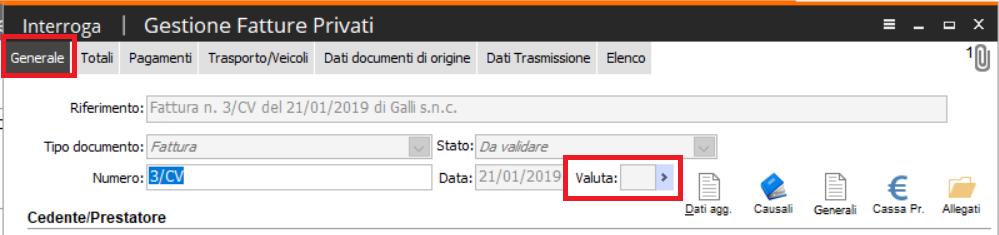 4) Attenzione errore di validazione file da XSD ragione: l'elemento: "divisa" non ha un valore valido per il relativo tipo dati.