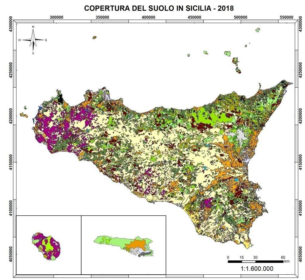 nelle altre graminacee le specie più rappresentative del territorio siciliano ricadenti in tale classe d uso, come già evidenziato nella CLC 2012.