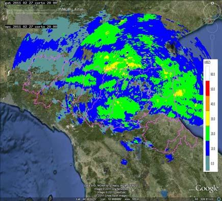 precipitazione, in movimento verso